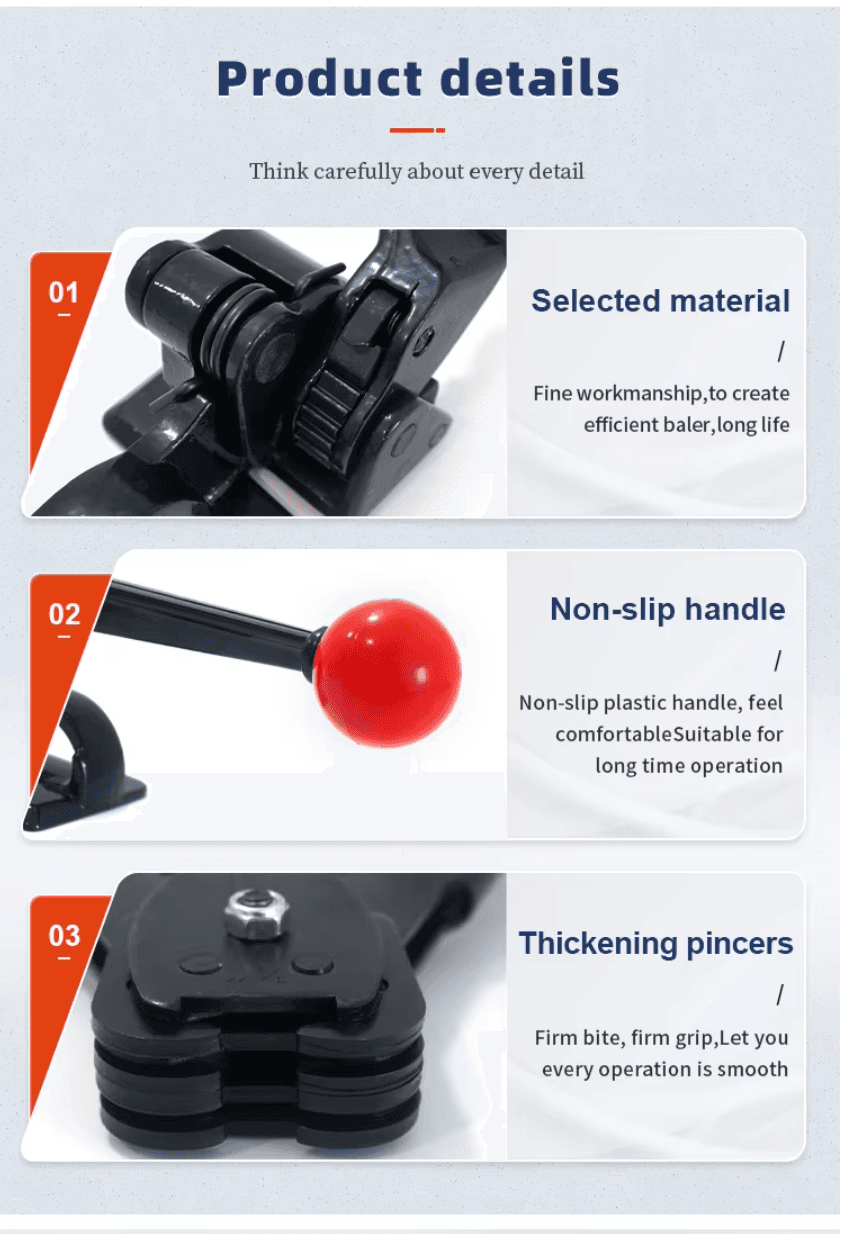 Steel Strapping Tool Kit (Tensioner + Sealless Hand Tool) Main Feature