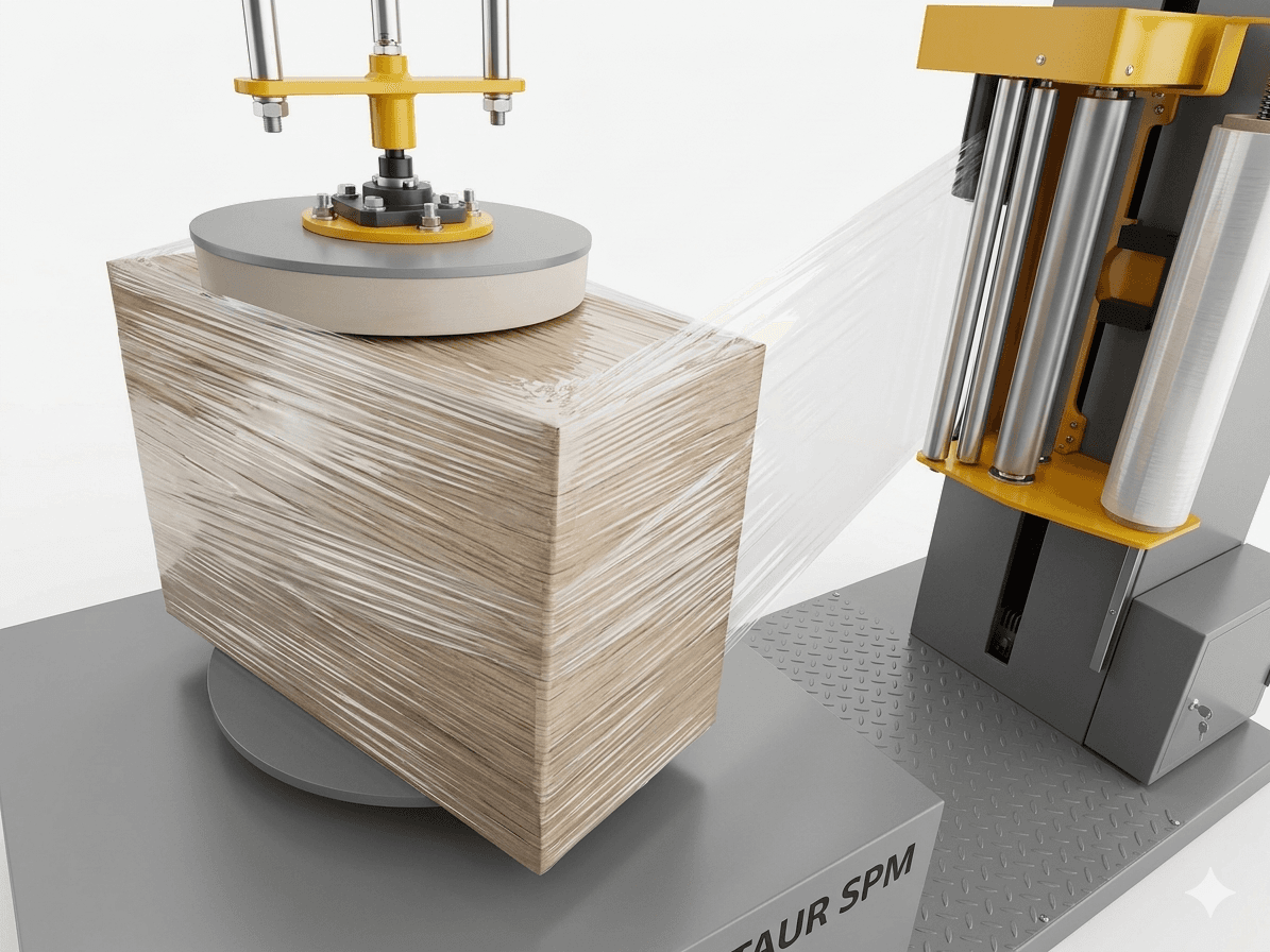 Semi-Automatic Carton Pallet Wrapping Machine with Top Press Main Feature