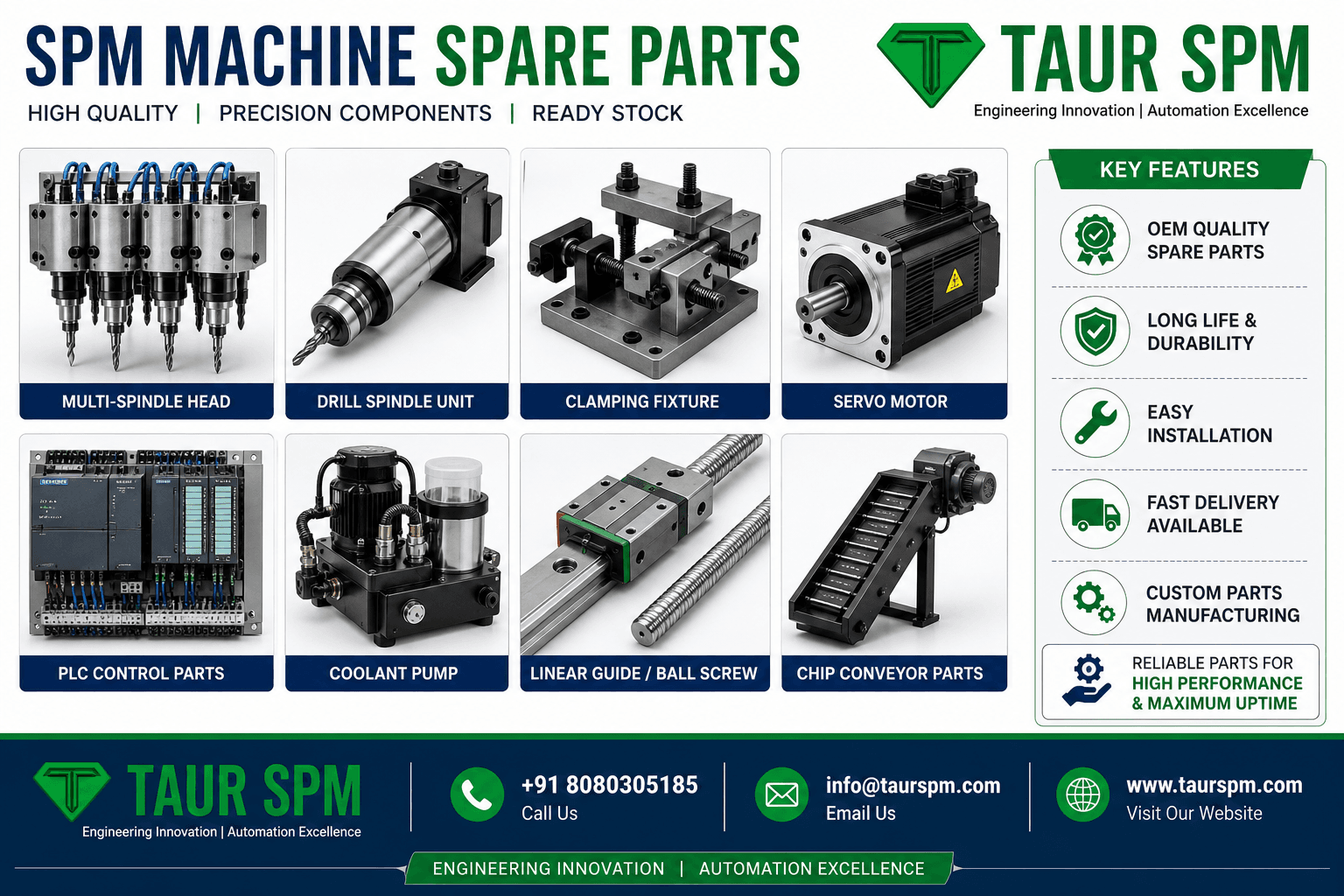 MD-01   Multi-Spindle Drilling Machine (SPM) Main Feature