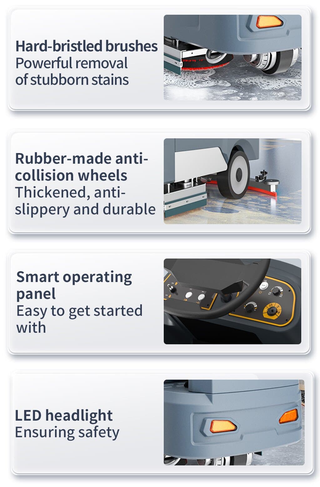 Ride-on Floor Scrubber Main Feature