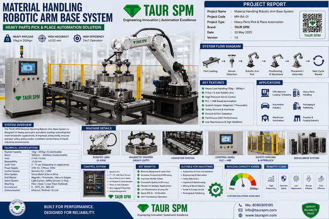 MH-RA-01  Material Handling Robotic Arm Base System