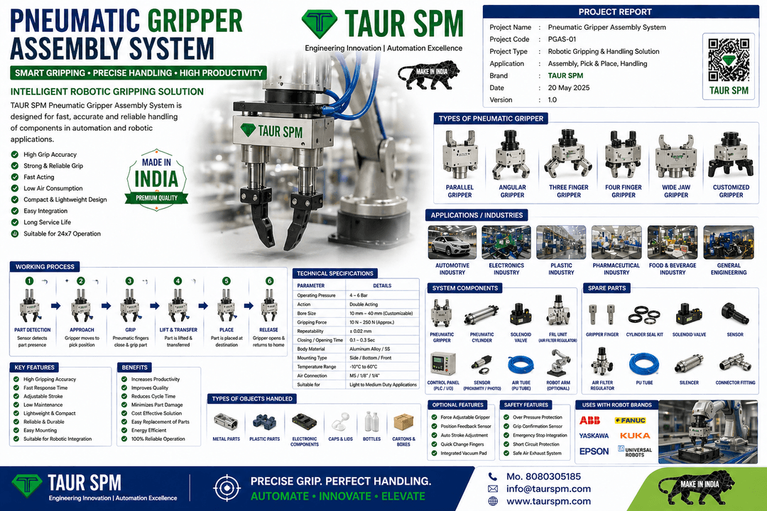 PGAS-01 Pneumatic Gripper Assembly System Price: On Request
