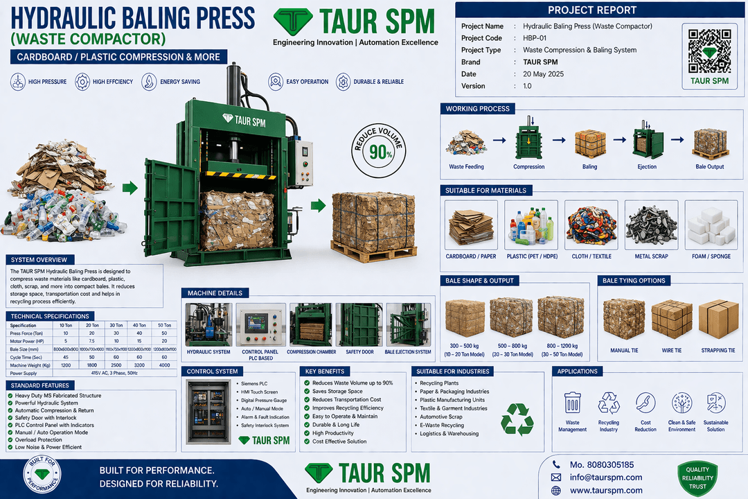 HBP-01  Hydraulic Baling Press (Waste Compactor)