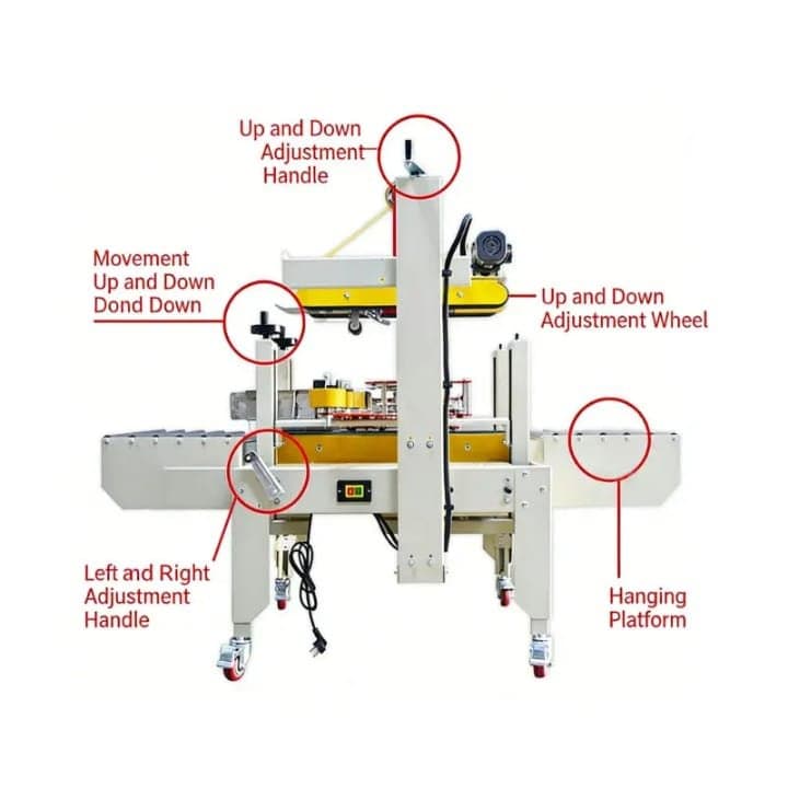 Automatic Carton Sealing Machine with Side Conveyor Hero Image