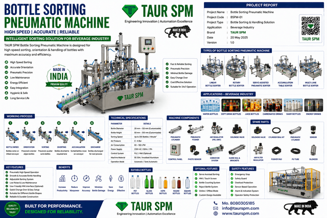 BSPM-01 Bottle Sorting Pneumatic Machine