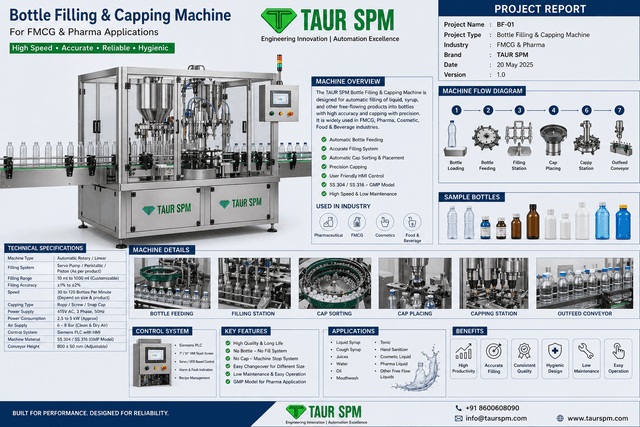 BF-01   Bottle Filling & Capping Machine