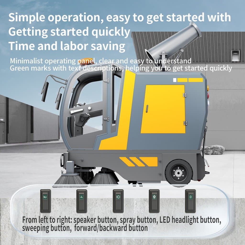 T-U200CAR Truck Ride-on Floor Sweeper Machine Main Feature