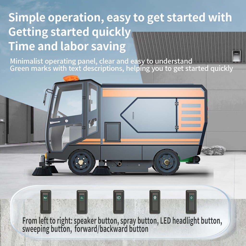 T-U220CAR Truck Ride-on Floor Sweeper Main Feature