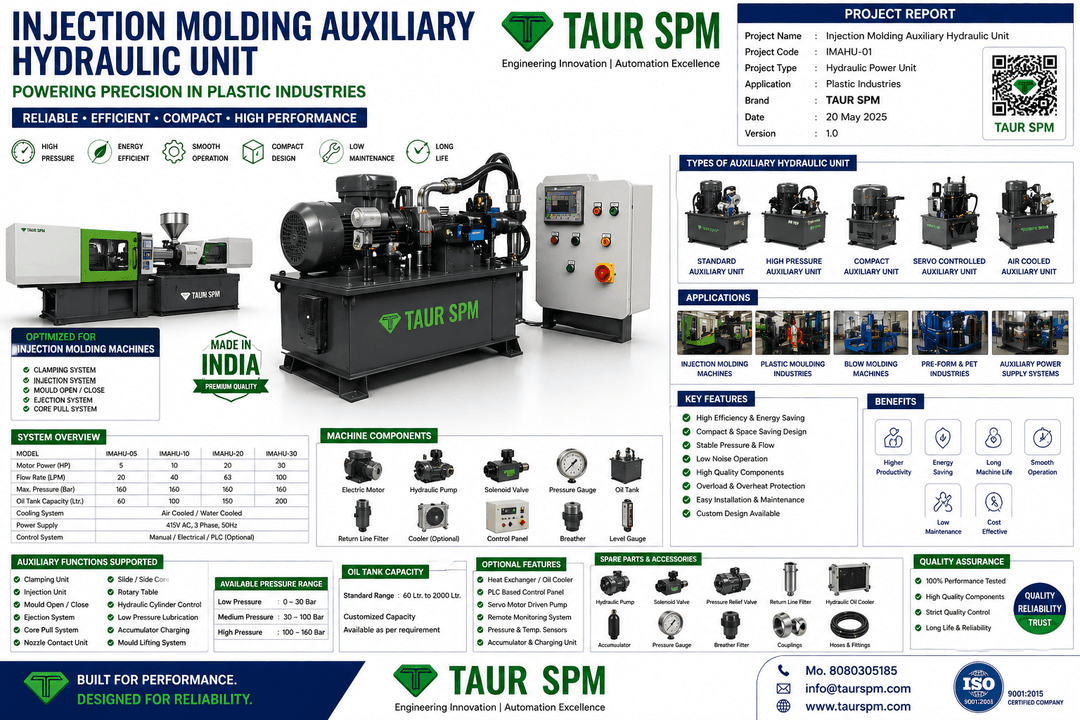 IMAHU-05 / 10 / 20 / 30 Injection Molding Auxiliary Hydraulic Unit