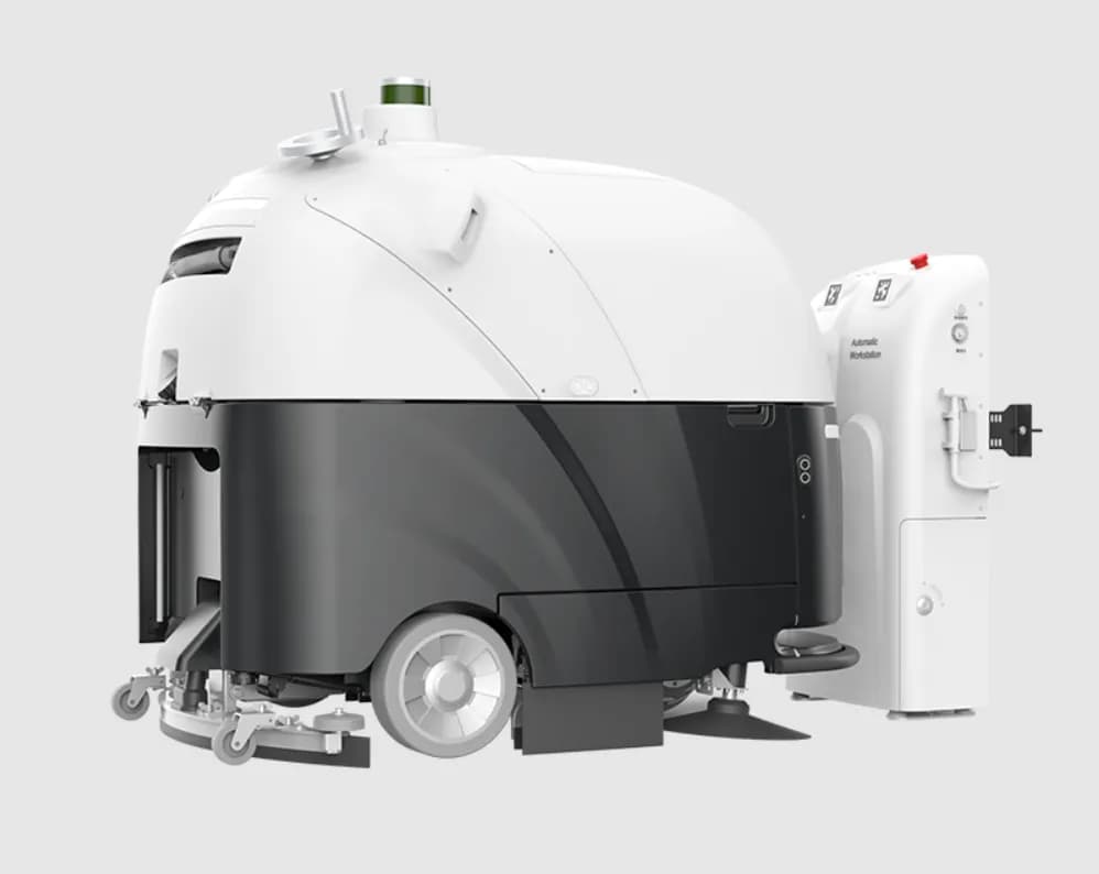 T-WSC80 Pro Autonomous Floor Scrubber Docking Station Hero Image