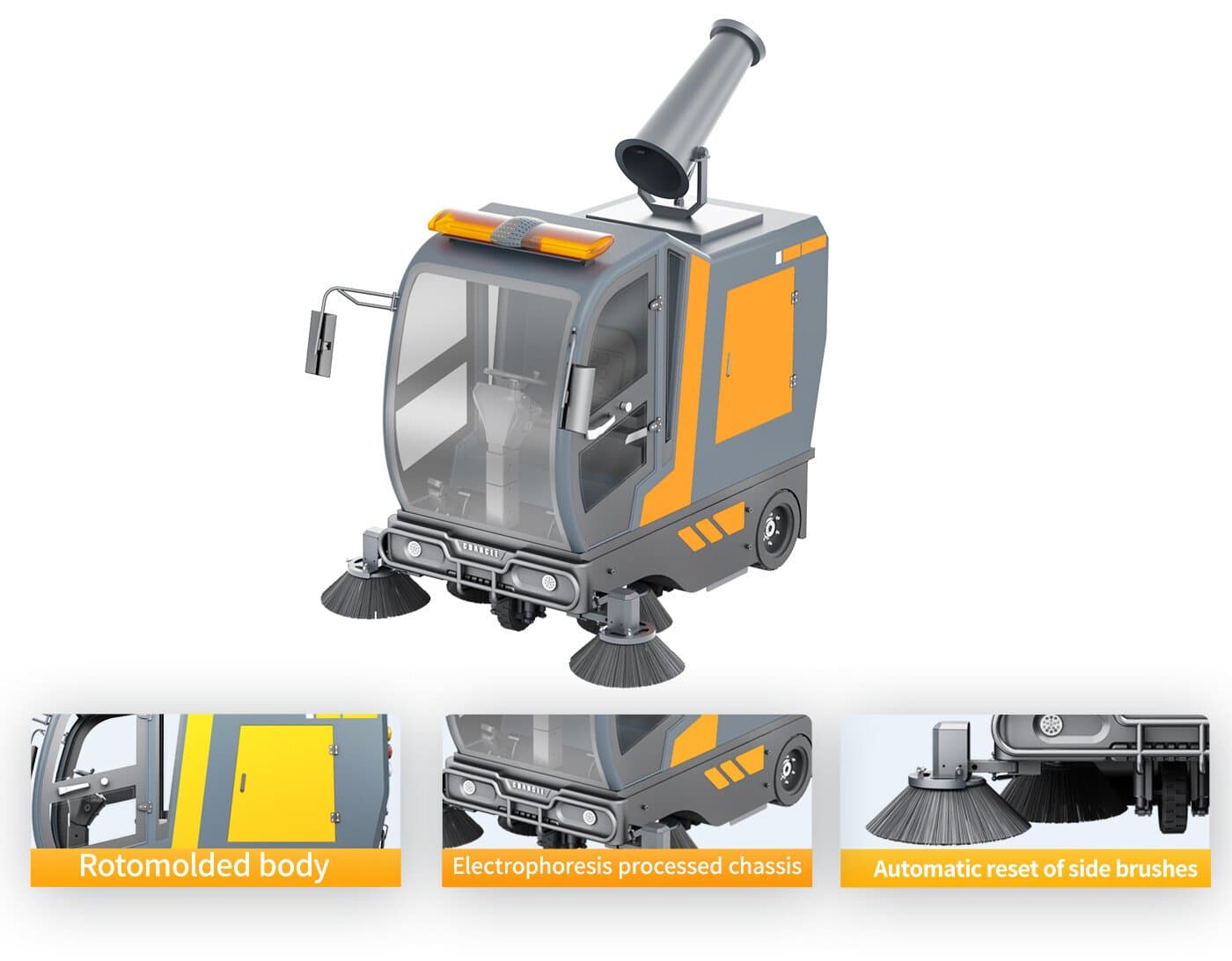 T-U200CAR Truck Ride-on Floor Sweeper Machine Scenarios Image