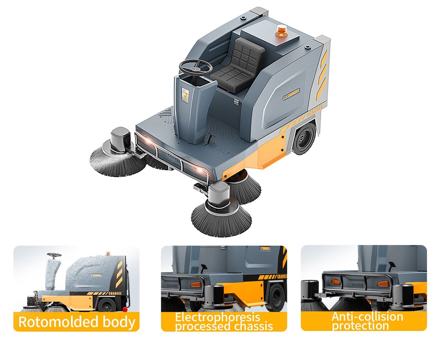 T-U190 Ride-On Floor Sweeper Scenarios Image