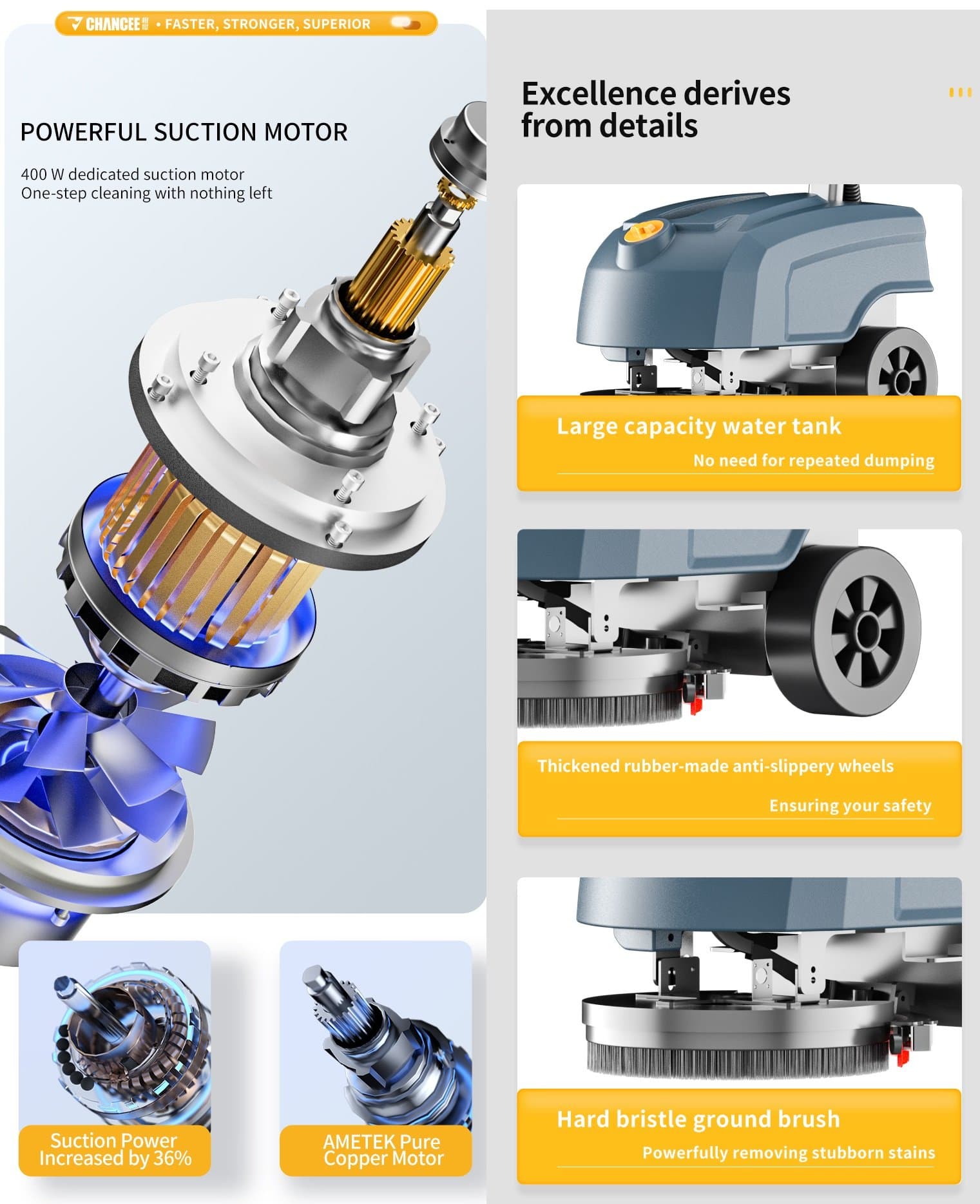 T-M30 Walk-Behind Floor Scrubber Scenarios Image