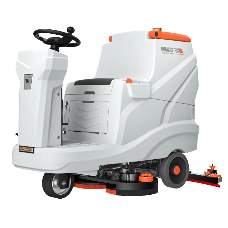 T-RS70+ Ride-On Floor Scrubber Machine Scenarios Image